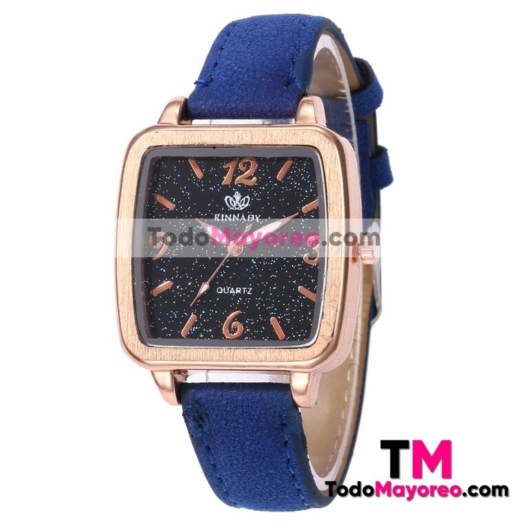 Reloj Gamusa Azul Extensible Piel Sintetica Destellos R3580