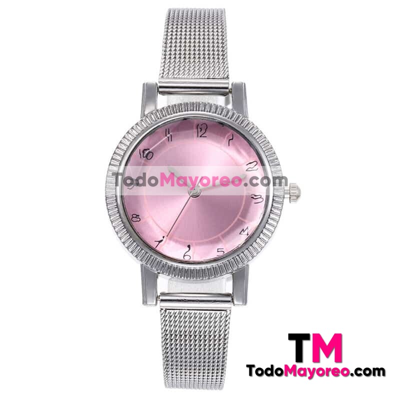 Reloj Extensible Metal Mesh Rosa Satinado Plata R4006