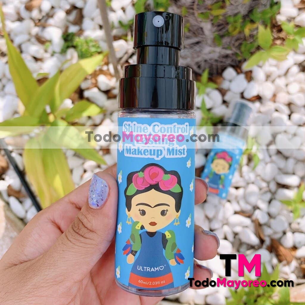 Primer Spray Maquillaje Duradero Control Brillo Frida Kahlo Agua de Coco 3 en 1  Ultramo Fabricantes por mayoreo M3465
