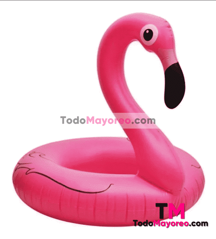 Inflable Salvavidas para Niños Flotador Flamingo 90cm Rosa accesorios de mayoreo A2629