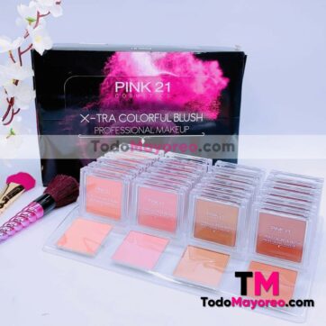 Rubor 24 Piezas X-Tra ColorFul Pink 21  Proveedores por Mayoreo CAJA0181