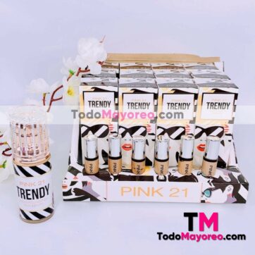 Base Liquida 12 Piezas Maquillaje Pink 21 Trendy  Proveedores por Mayoreo CAJA0182