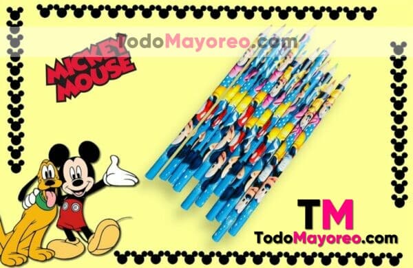 A3554 Set Escolar Juego De Papeleria Mickey Mouse Azul Accesorios De Mayoreo (4)